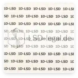 a sheet of Blotter with 1D-LSD written on it ,called 150mcg 1D-LSD Full Blotter from the brand lsd legal.